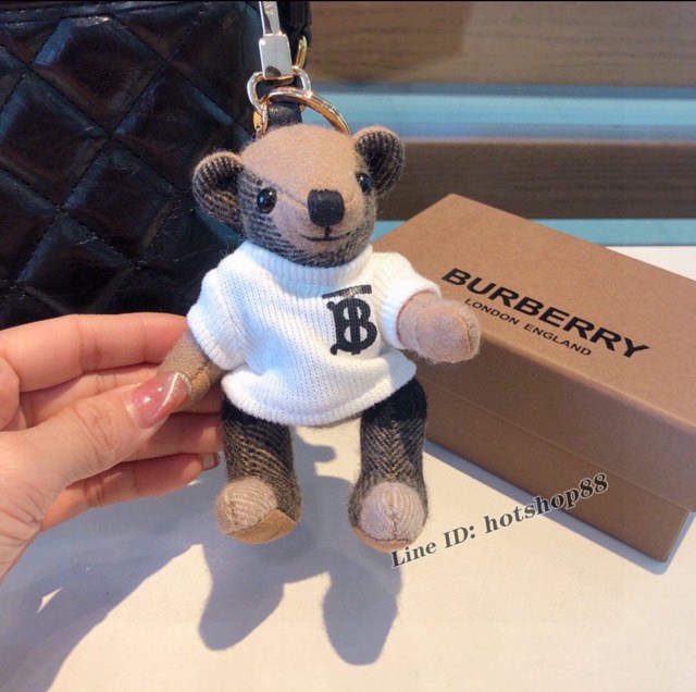 BURBERRY專櫃新款代工廠小熊掛件 巴寶莉風衣熊泰迪熊鑰匙扣掛件 mmyj2701